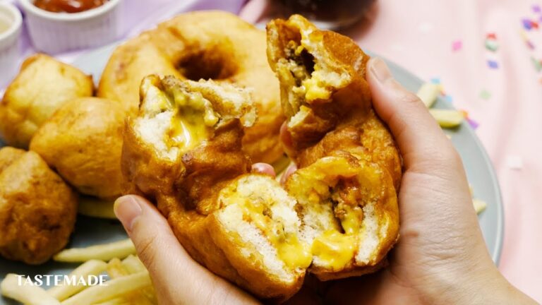 【カロリー爆弾】チーズバーガードーナツ🍔 #Shorts