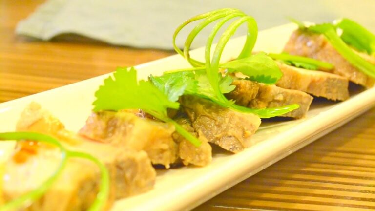 オードブルにも御節料理にも応用できる緑茶煮豚の作り方　　How to make boiled pork in green tea