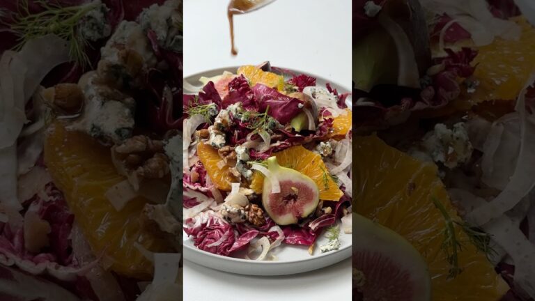 10-Minute Fancy Salad with a Wild Dressing Twist 🍊🥬#easyrecipe