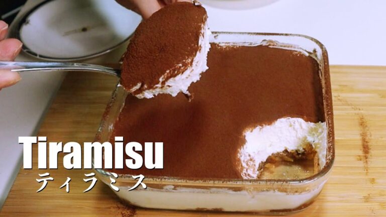 【スイーツ】濃厚で本格的な大きなティラミスの作り方♡卵不使用です！
