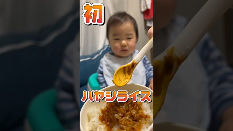 離乳食初挑戦シリーズ 〜ハヤシライス編〜 【13month baby】#乳児 #乳幼児 #赤ちゃん #ベイビー  #子供 #子育て #育児 #baby #離乳食 #bébé
