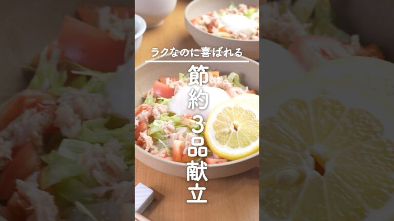 やる気ゼロでも！【サラダうどん献立】ささっと晩ごはん | 夏は毎日コレでいい♪