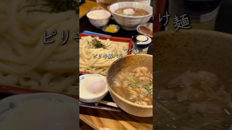 豊中の手打ち熟成うどん専門店。鶏ミンチ温玉カレーうどんセット1450円やピリ辛豚バラつけ麺1100円が絶品。夜は居酒屋風に一品も揃う名店。