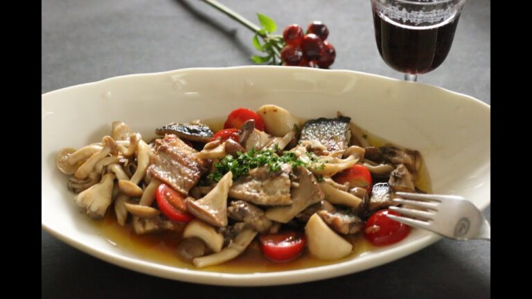 さんまとキノコのマリネ