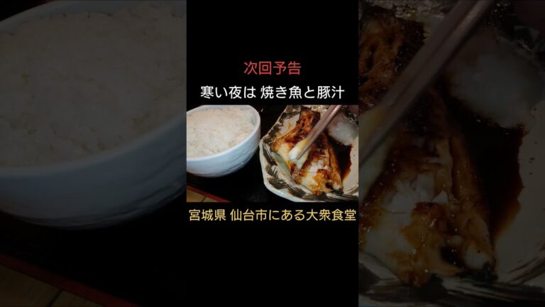 【グルメ 仙台】大きい！具だくさん！おいしい！豚汁と焼き魚 定食屋 #shorts