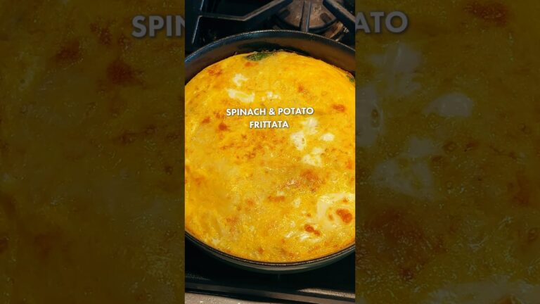 SPINACH & POTATO FRITTATA — Fluffy, golden, and packed with flavor