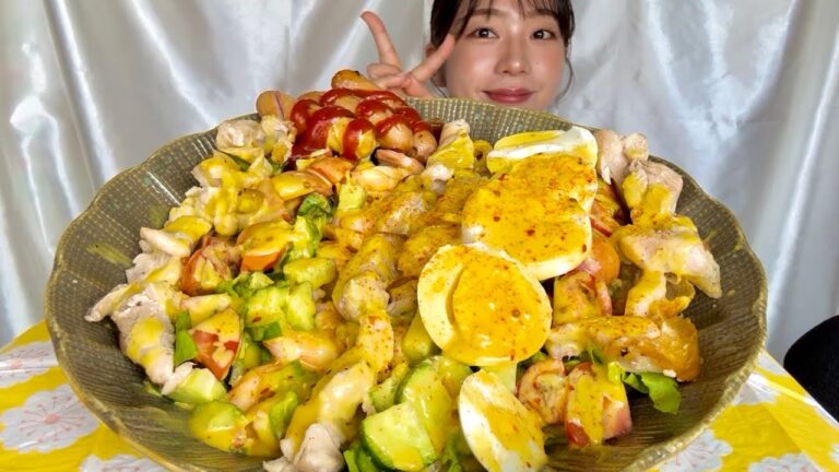 【咀嚼音/ASMR】コブサラダを食べる動画🥗🥗🥗〜究極の大失態〜【eating sounds】