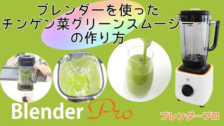 [チンゲン菜のグリーンスムージー作り] 強力ミキサー「ブレンダープロ」