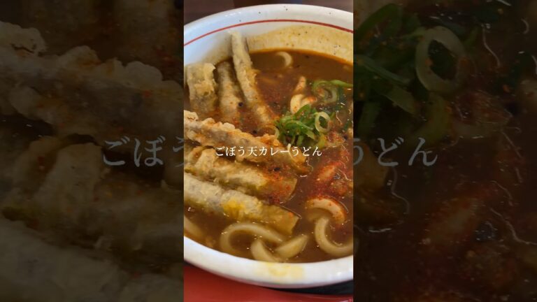 【福岡グルメ】九州道古賀SA上りの《ごぼう天カレーうどん》は出汁とスパイスが効いててのどごしもよくうまい😋 #shorts