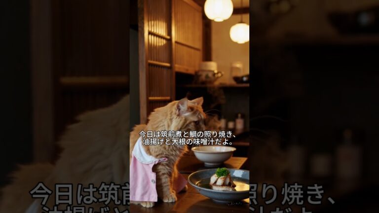 【今日の献立】筑前煮・鰤の照り焼き・大根と油揚げの味噌汁｜猫シェフの無添加ごはん #shorts