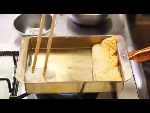 だし巻き卵（Dashimaki）の作り方、銅製たまご焼きフライパンの油ならし