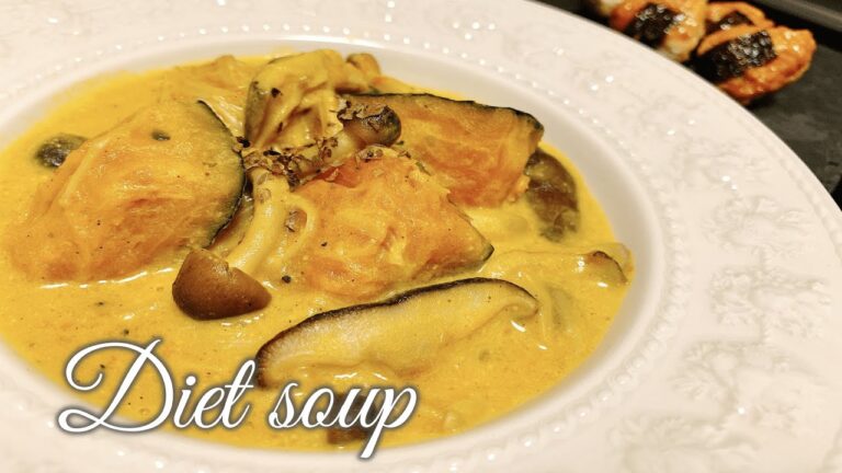 ダイエット/痩せ菌増加レシピ！超簡単豆乳かぼちゃスープ【cooking】／Soy milk pumpkin soup／料理blog／同棲ごはん