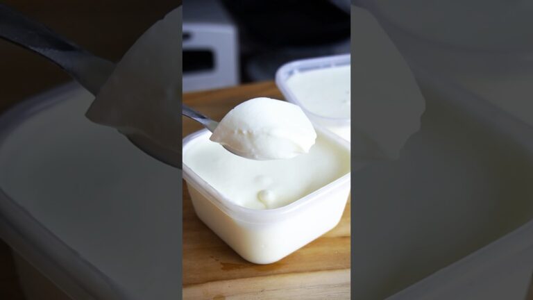 材料3つ！タッパーそのまま牛乳プリン作り方！#shorts