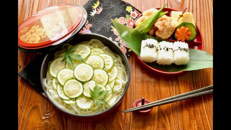 【お弁当作り】すだちひやむぎ弁当の作り方〜How to make Japanese bento lunch box〜