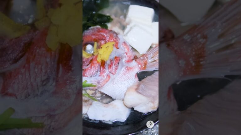 天神橋３丁目にある美月和食店の鯛の骨蒸し