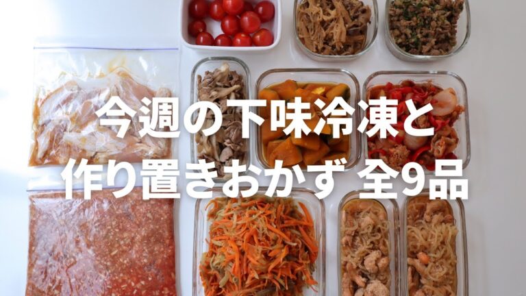 【全9品 下味冷凍と作り置き #3】どこのご家庭にもある調味料で作れるレシピ