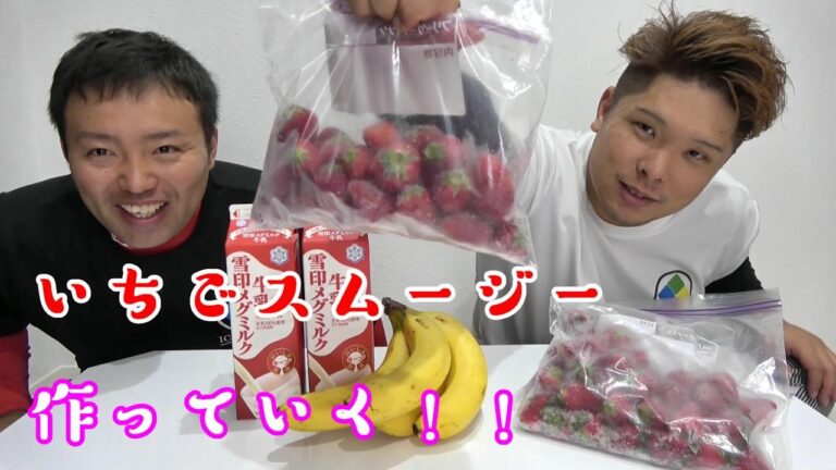 【美味】いちごスムージーを作ってみた!!【季節外れ？】