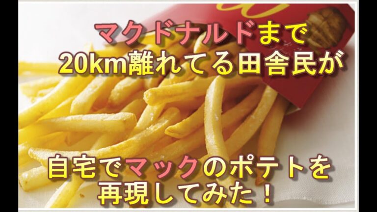 自宅でマックのポテトを簡単再現！田舎民必見！笑 韓国調味料ダシダを使うと....？