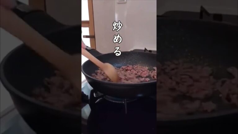 【炒飯】かんたん旨い！ひき肉と卵とネギで作るチャーハン