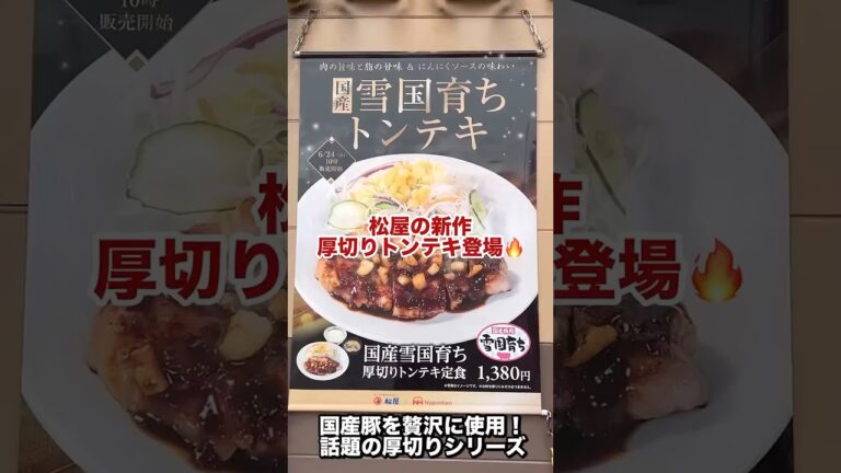 【衝撃の厚切り】松屋の新作トンテキが想像以上にウマかった…🍖🔥【シングルvsダブル】