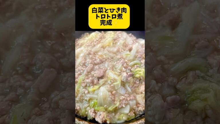 白菜と豚ひき肉のトロトロ煮作ります。丼にラーメン、もちろんそのままでも⤴️ #簡単料理動画 #時短レシピ