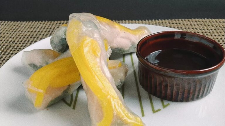 暑い日に爽やかな生春巻き、クレソンとパプリカ