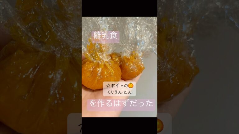 【離乳食】カボチャくりきんとんらしき物#かぼちゃ #離乳食 #料理 #cooking