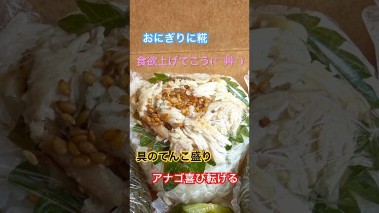 糀おにぎりで手加減無しの具盛りアナゴ撃沈(*´艸`)