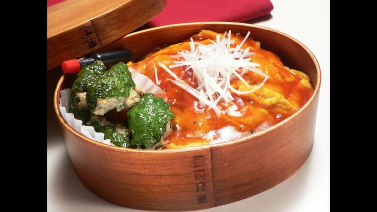 カニカマでかに玉丼(天津飯)弁当 #お弁当作り #天津飯 #餃子 #大葉レシピ #カニカマ #中華 #弁当 #あんかけ #お弁当おかず #丼物 #lunch #obento #cooking