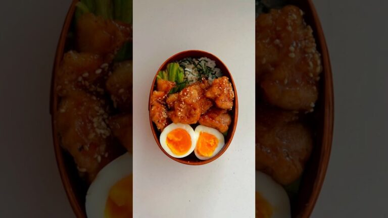 【ワンパン弁当】ヤンニョムチキン弁当　#shorts #お弁当 #同時調理 #簡単レシピ #簡単弁当