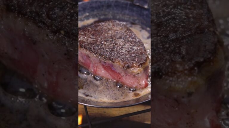 わさびの和牛ランプステーキ　赤ワインソース　wasabi wagyu rump steak #Shorts