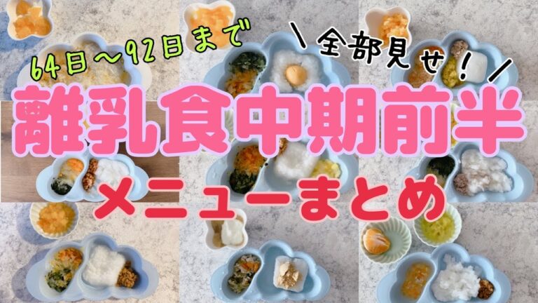 【離乳食】離乳食中期前半メニューまとめ