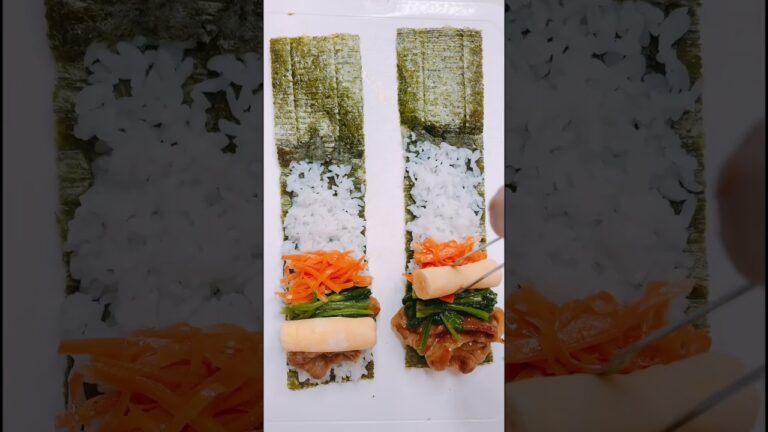 具材たっぷりキンパ弁当🍱 彩り豊かな韓国風のり巻きランチ