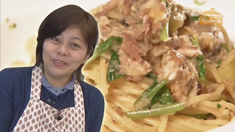 おうちで簡単プロの味！クッキング　「秋刀魚と焼き茄子のペペロンチーノ（秋の食材）」