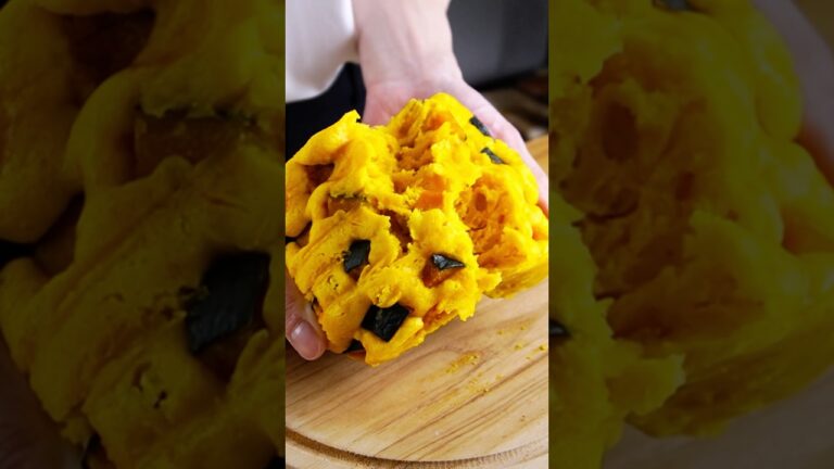 材料4つ！レンジでかぼちゃ蒸しパン作り方！#food