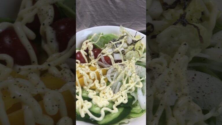 #アスパラ #ベーコン #茄子 #油揚げ #水菜 #スクランブルエッグ #サラダ #asparagus #自炊 #tokyojapan #cocking