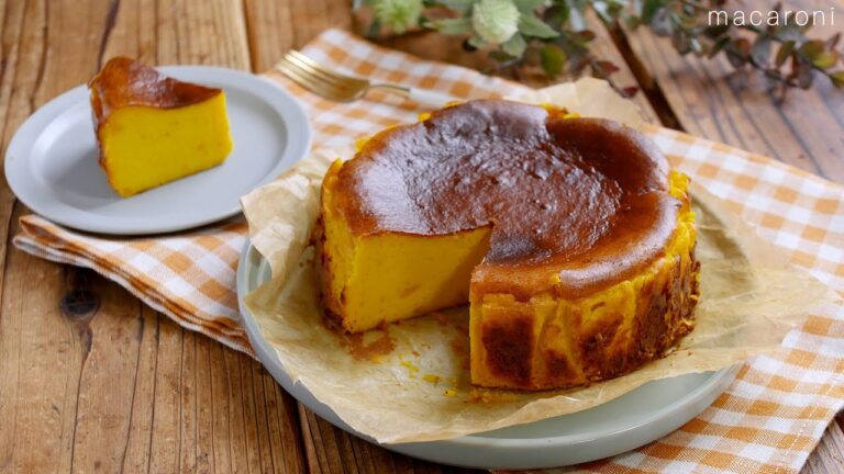 【かぼちゃのバスクチーズケーキ】表面は香ばしく中はしっとり濃厚♪プレゼントにも！