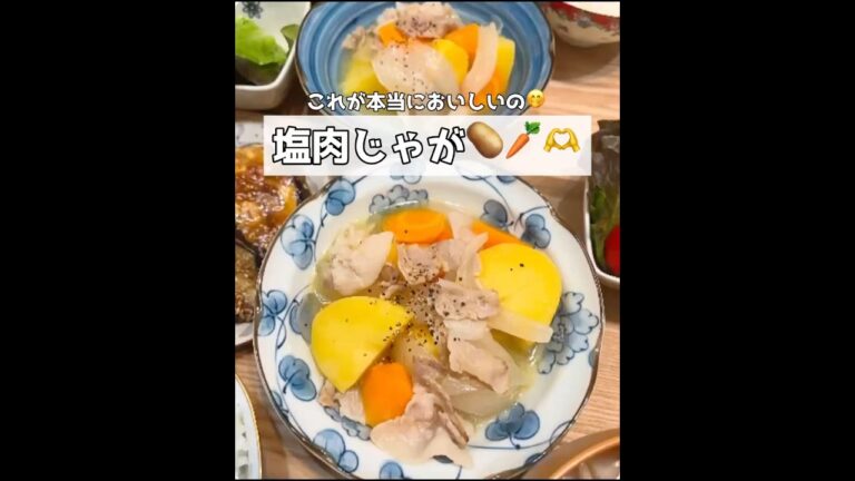 塩肉じゃが🥔🥕🫶🏻これが本当においしいの♡#よるごはん #おうちごはん #料理 #料理動画 #自炊 #簡単レシピ #節約レシピ #副菜 #肉じゃが