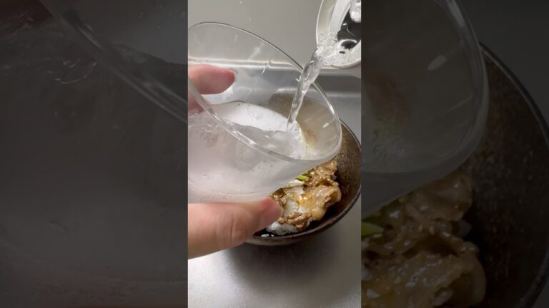 ねぎ塩豚丼と三ツ矢サイダー #shorts #料理 #炭酸