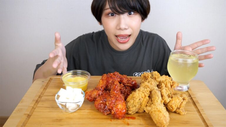 【韓国チキン モッパン🍽】サクッサクジューシー韓国チキン【咀嚼音注意⚠️】