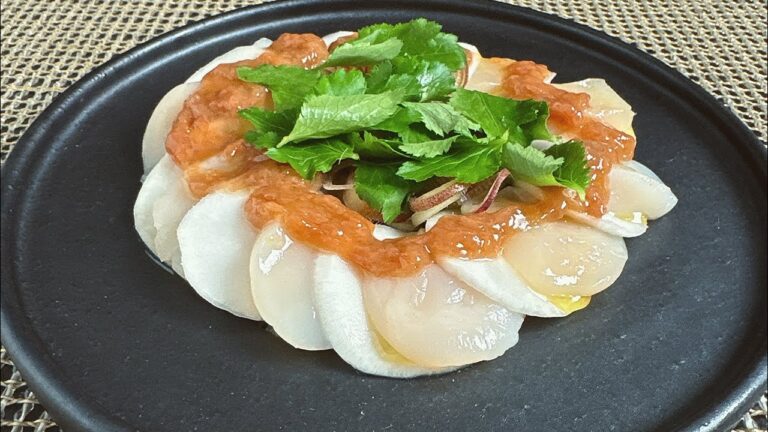 ホタテとカブの和風カルパッチョ