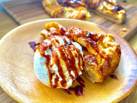 Rustic Salted Caramel Apple Galette recipe＊ザクザク塩キャラメルりんごのガレットレシピ #applegalette #apple #saltedcaramel