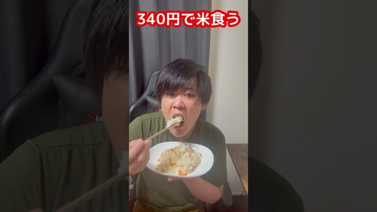 【340円】ミツカン五目ちらしの素で米食う #shorts #飯テロ #貧乏飯 ?