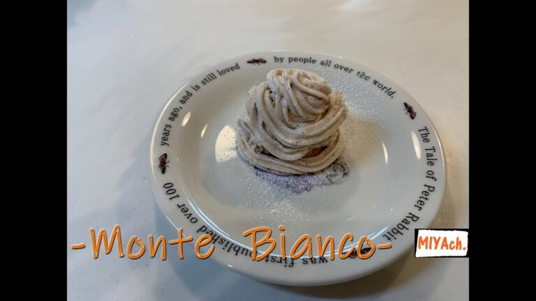 栗のレシピ♪　モンテビアンコ（モンブラン）　メレンゲ菓子をベースに