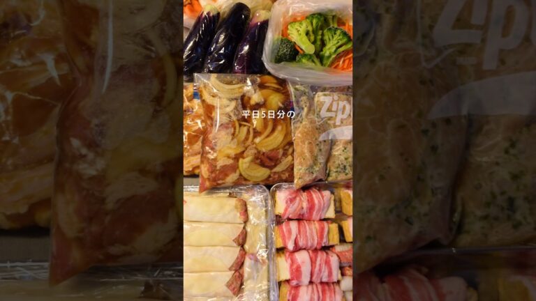 休日1時間で6品作りおき#冷凍ストック #簡単料理 #週末作り置き #冷凍レシピ #下味冷凍