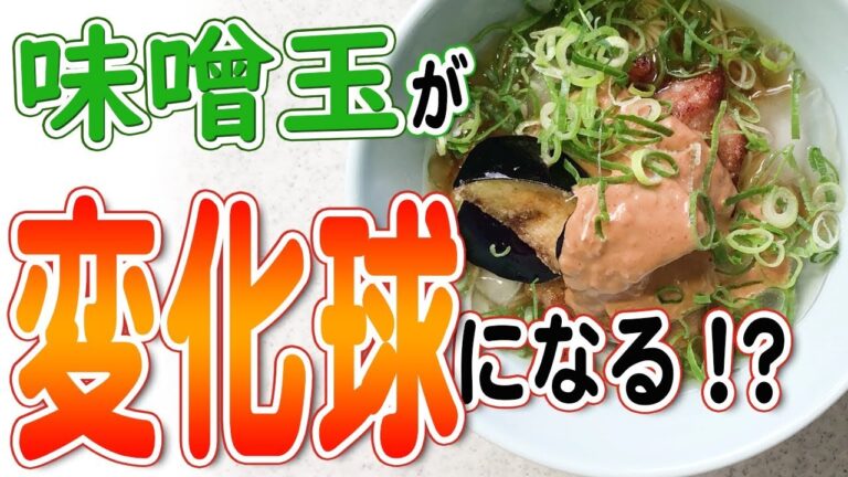 【ひとりランチ】味噌玉１個でみるみる変化！ぶっかけそうめんを飽きずに堪能の極上お昼ごはんとは…？