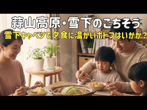 岡山 雪国 蒜山高原 冬 野菜  甘～い 雪下キャベツ レシピ動画 ご家庭でポトフディナーはいかが？