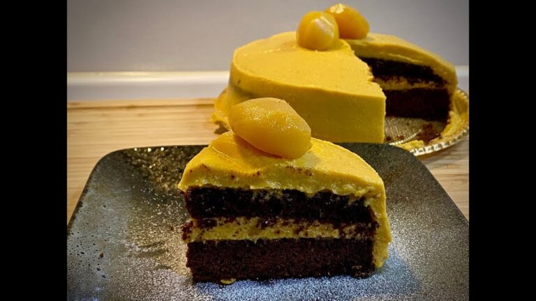 動物性不使用　グルテンフリー【かぼちゃ豆腐クリームのチョコレートケーキ】Pumpkin tofu cream chocolate cake कद्दू टोफू क्रीम चॉकलेट केक