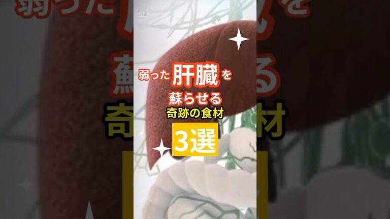 「弱った肝臓を蘇らせる奇跡の食材3選」 #健康寿命 #肝臓 #脂肪肝 #食事療法 #予防医療 #予防介護