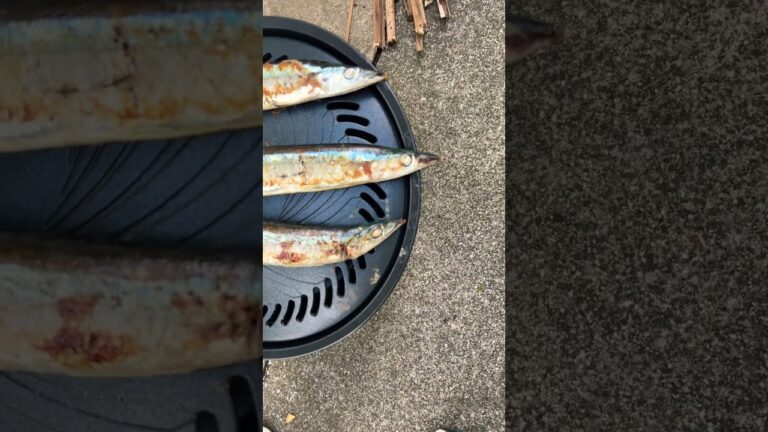 秋刀魚、塩焼き、旬を楽しむ。汗だく#角上魚類#秋刀魚#七輪